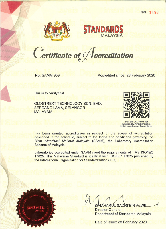 Glostrext Malaysia - ISO 17025